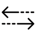 Arrows going into opposite directions representing data transfer.